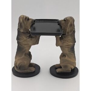 Bombay Company 2003 Sir Hawthorne Bloodhound Dog Tray Desk Business Card Holder